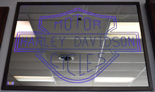 Harley Davidson v-grooved mirror